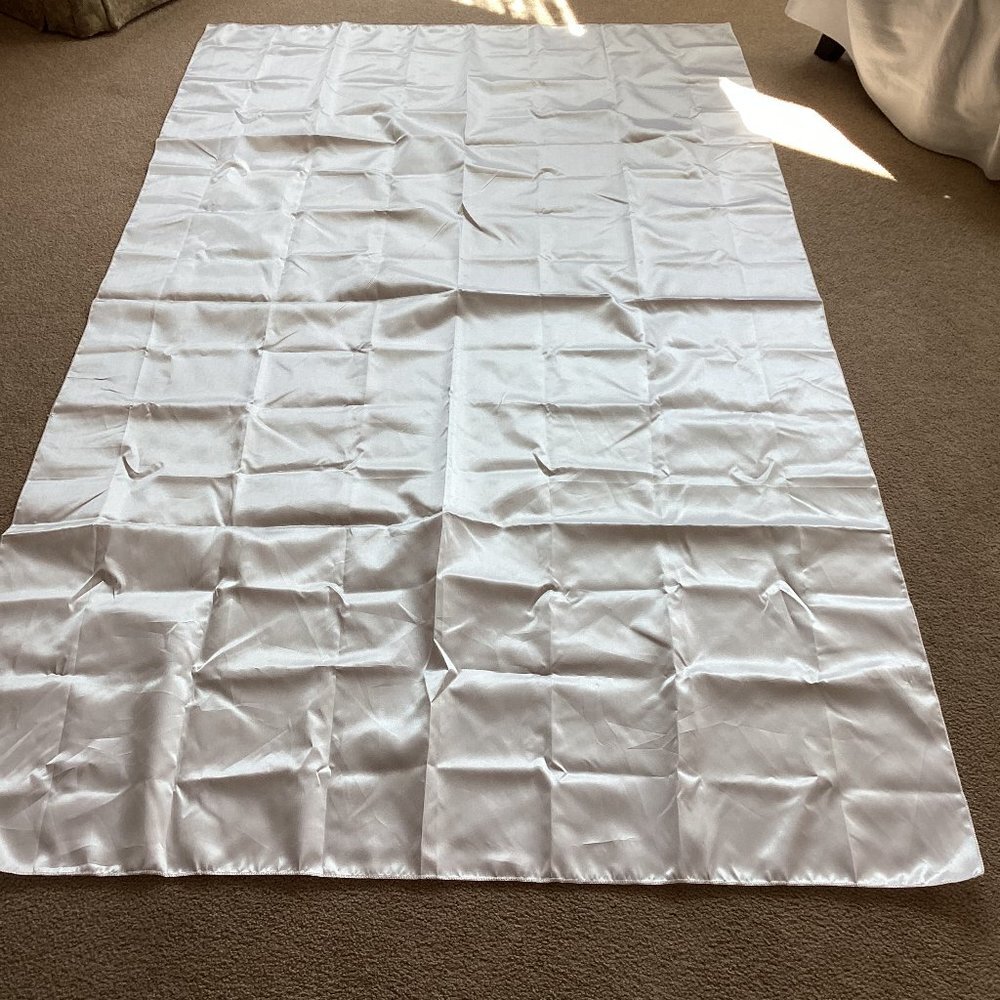 Long White Wedding Party Banquet Rectangular Tablecloth 100" x 58" Dining Linens